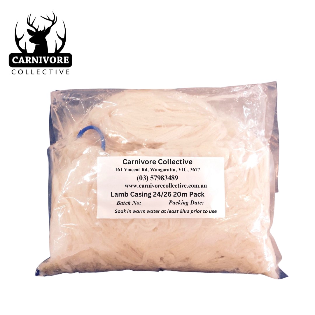 Carnivore Collective Natural Graded 24/26mm Lamb Sausage Casings 20m Pack